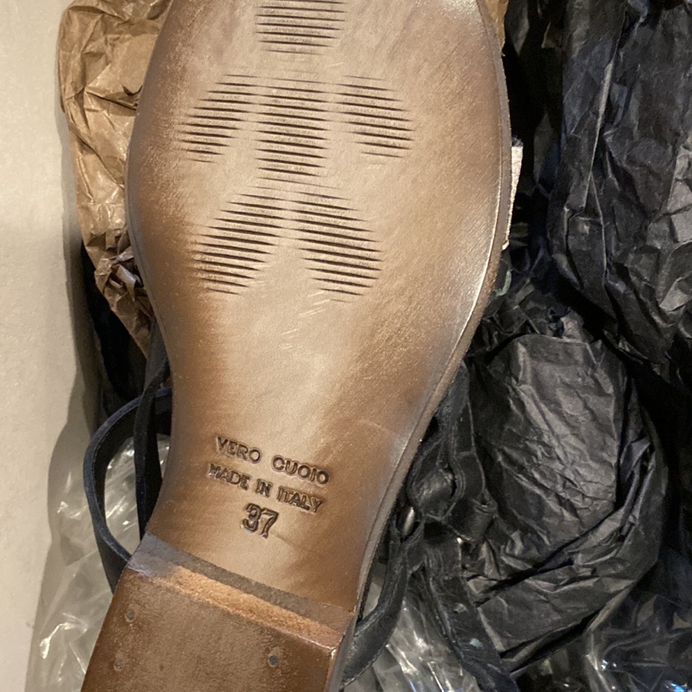 Henry Beguelin strapped  braided leather sandal - Picture 2 of 4
